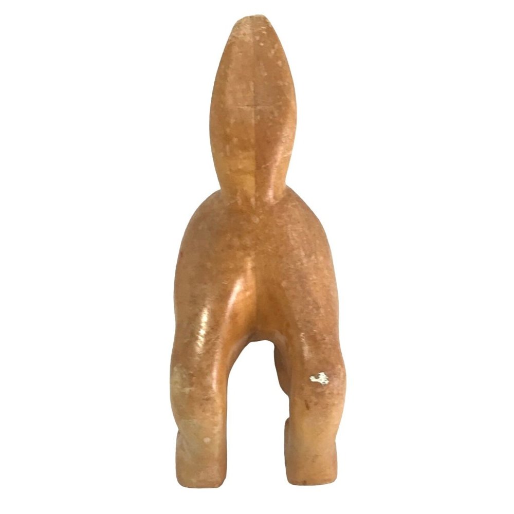 Vintage Hand Carved Wood Hound Dog Folk Art Rustic Primitive MCM 10 in Cabincore - Picture 6 of 9